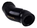 Miniatyrbilde 1 av 5: Alphacool Eiszapfen Connector Series Double 45° Angle Adapter - Vinklet armaturadapter for væskekjølesystem - mørkesvart