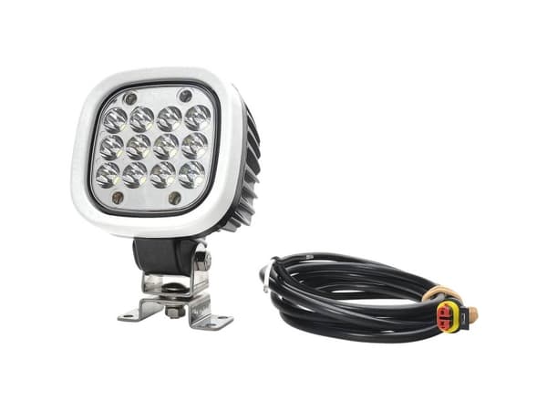 WAS Arbetslampa 12 V, 24 V, 36 V, 48 V, 60 V, 70 V W130 8000 Spot Superseal 1215/I Bredstrålande ljuskägla (B x H x D) 110 x 159 x 86 mm 8000 lm