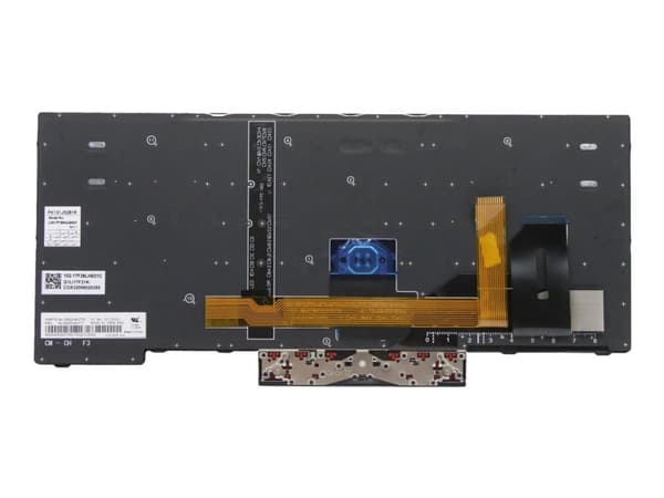 Chicony - Ersättningstangentbord för bärbar dator - bakgrundsbelyst - Nordisk - svart - för ThinkPad P14s Gen 1 20S4, 20S5; T14 Gen 1 20UD, 20UE