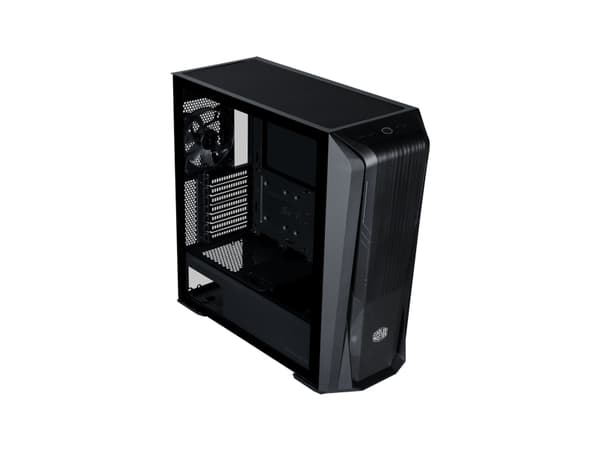 Cooler Master MasterBox 500 - Mid tower - utökad ATX - genomskinlig sidopanel (härdat glas) - ingen strömförsörjning (ATX) - svart - USB/ljud