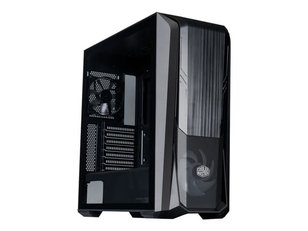 Cooler Master MasterBox 500 - Mid tower - utökad ATX - genomskinlig sidopanel (härdat glas) - ingen strömförsörjning (ATX) - svart - USB/ljud Svart