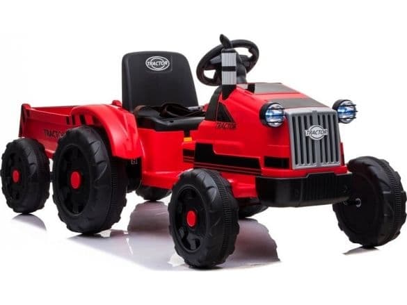 Lean Cars Batteritraktor med släp CH9959 Röd