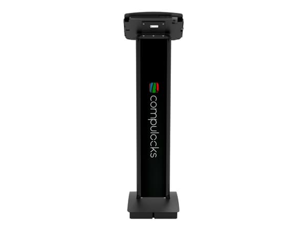 Compulocks Galaxy Tab A8 10.5" Space Enclosure Brandable Floor Stand - Ställ - för surfplatta - märkningsbar - låsbar - höggradig aluminium - svart -