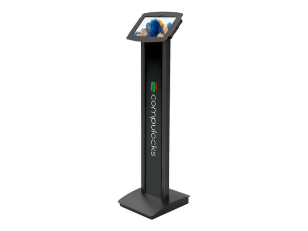 Compulocks Galaxy Tab A8 10.5" Space Enclosure Brandable Floor Stand - Ställ - för surfplatta - märkningsbar - låsbar - höggradig aluminium - svart -