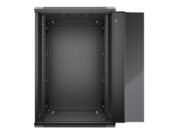 Netrack - Rack skap - veggmonterbar - svart - 18U - 19"