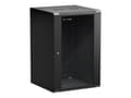 Miniatyrbilde 2 av 5: Netrack - Rack skap - veggmonterbar - svart - 18U - 19"