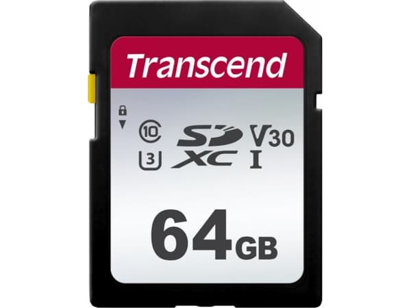 Transcend TS64GSDC300S, 64 GB, SDXC, Klasse 10, NAND, 95 MB/s, 40 MB/s
