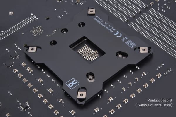 Alphacool 13071, Bakplate, Rustfritt stål, Sort, Intel: LGA 1150 / 1151 / 1155 / 1200 / 1700, 90 mm, 3 mm