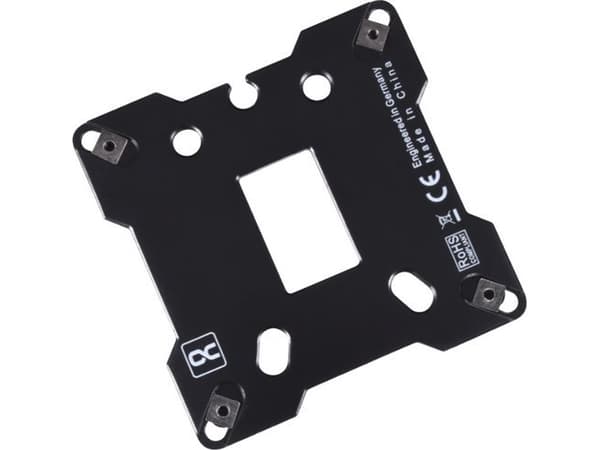 Alphacool 13071, Bakplate, Rustfritt stål, Sort, Intel: LGA 1150 / 1151 / 1155 / 1200 / 1700, 90 mm, 3 mm