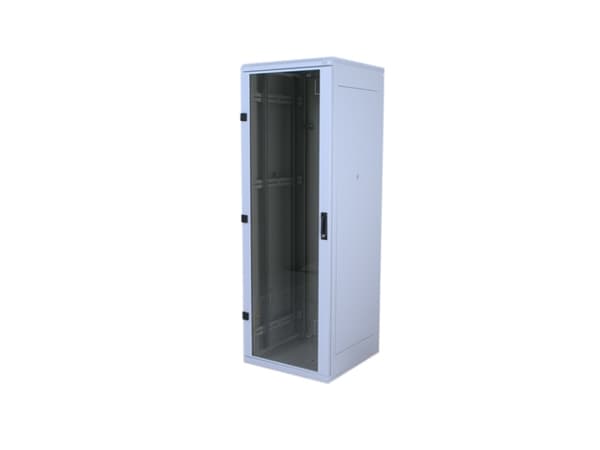 Triton 19" Delta S rack 45U/600x600, glass grey, Frittstående hylle, 400 kg, 75,8 kg, Grå