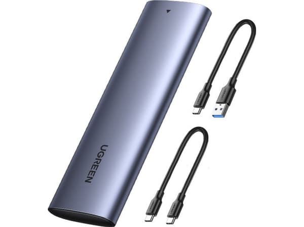 Ugreen - Drevkabinett - M.2 - M.2 NVMe Card / PCIe (NVMe) - USB 3.1 (Gen 2) - grå