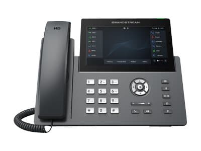 Grandstream GRP2670 - VoIP-telefon med anrops-ID/samtale venter - IEEE 802.11a/b/g/n/ac (Wi-Fi) - 5-veis anropskapasitet - SIP, RTCP, RTP, SRTP - 12- Sort