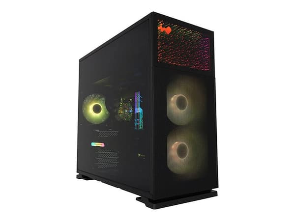 IN WIN 1 Series N127 - Mid tower - ATX - genomskinlig sidopanel (härdat glas) - ingen strömförsörjning (ATX12V/ PS/2) - svart - USB/ljud Svart