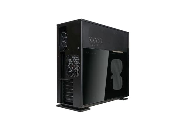 IN WIN N515 - Mid tower - utvidet ATX (E-ATX) - sidepanel med vindu (herdet glass) - ingen strømforsyning (ATX12V) - svart - USB/lyd