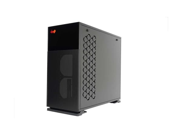 IN WIN 127 - Mid tower - ATX - sidepanel med vindu (herdet glass) - ingen strømforsyning (ATX12V/ PS/2) - svart - USB/lyd