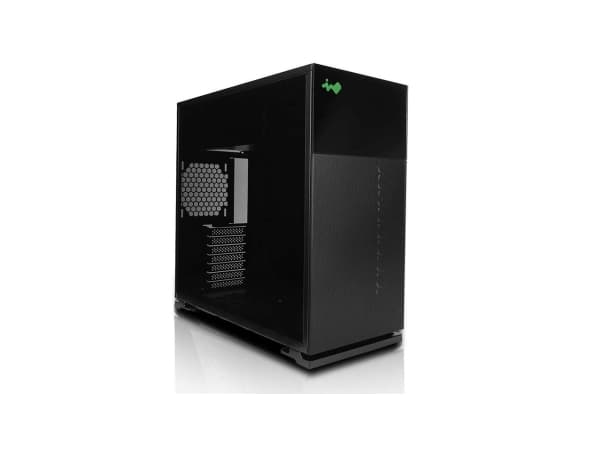 IN WIN 127 - Mid tower - ATX - sidepanel med vindu (herdet glass) - ingen strømforsyning (ATX12V/ PS/2) - svart - USB/lyd