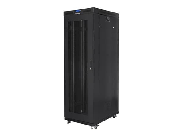 Lanberg FF01-8027-23BL, Fristående ställ, 27U, 1200 kg, Rackskenor, 96 kg, Svart