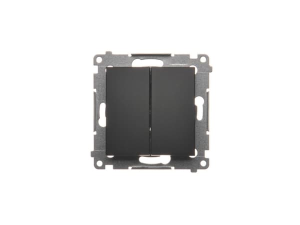 Kontakt-Simon Simon 54 Candlestick switch (module) 10AX 250V quick disconnect black mat DW5.01/49