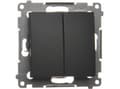 Miniatyrbild 1 av 5: Kontakt-Simon Simon 54 Candlestick switch (module) 10AX 250V quick disconnect black mat DW5.01/49