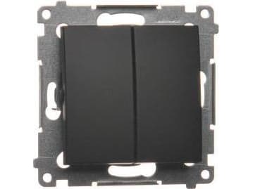 Kontakt-Simon Simon 54 Candlestick switch (module) 10AX 250V quick disconnect black mat DW5.01/49