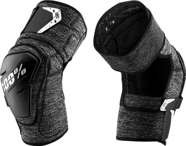 100% Knebeskyttere 100% FORTIS Knebeskytter grå lyngsvart str. L/XL (NY)