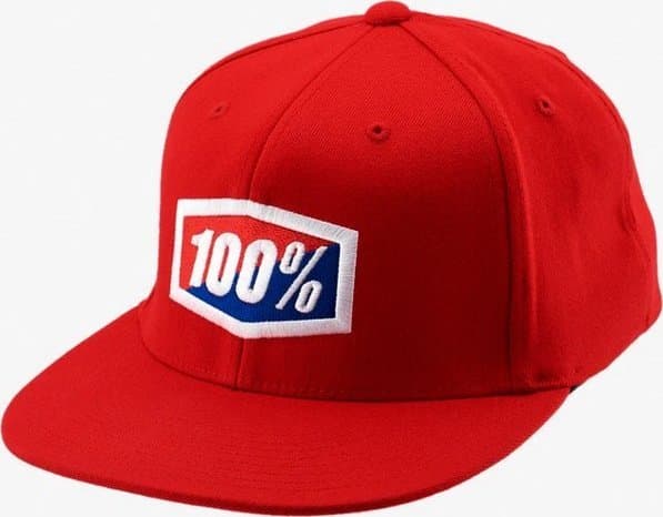 100% Czapka z daszkiem 100% OFFICIAL J-Fit flexfit hat red roz. S/M (NEW)