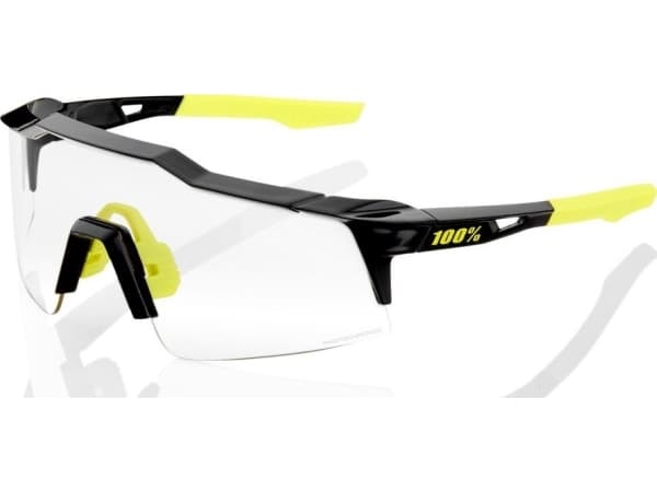 100% Glasses 100% SPEEDCRAFT SL Gloss Black - Photochromic Lens (Photochromic Lenses LT 16% -77%) (NEW 2021)