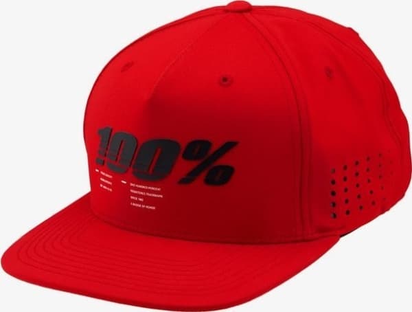 100% DRIVE Snapback-hatt röd (NY)