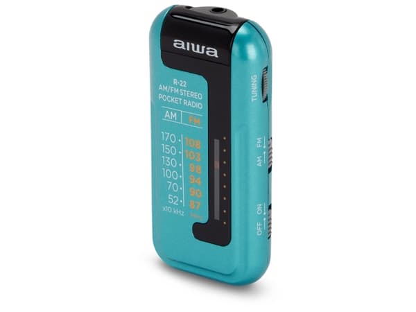 Aiwa R-22TQ, Bærbar, Analog, AM,FM, 87 - 108 Mhz, 52 - 170 kHz, 3,5 mm