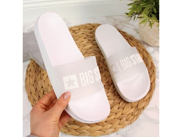 Big Star Women's white pool slippers Big Star FF274A199 38