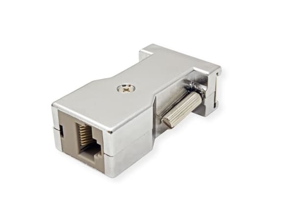 ROLINE Adapter DB9 (F) / RJ45 (F) 8P/8C 8Ltg, DB 9, RJ45, Grå