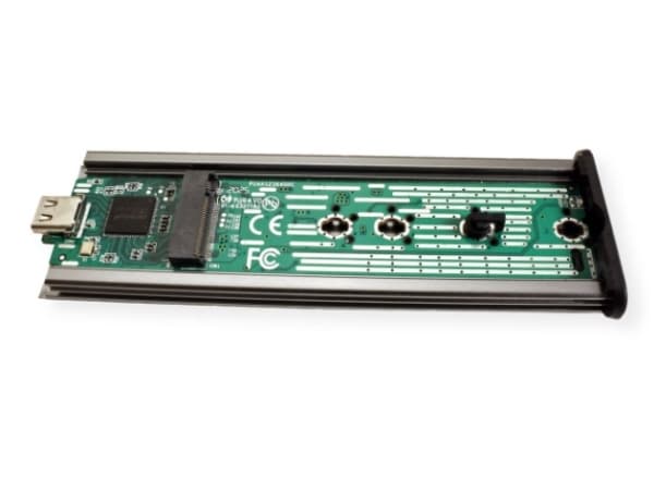 ROLINE 16.01.4147, SSD-kabinett, M.2, 20 Gbit/s, USB-tilkobling, Aluminium, Sort
