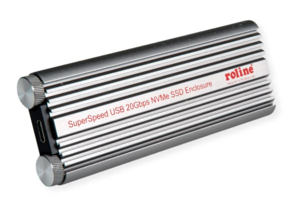 ROLINE 16.01.4147, SSD-kabinett, M.2, 20 Gbit/s, USB-tilkobling, Aluminium, Sort