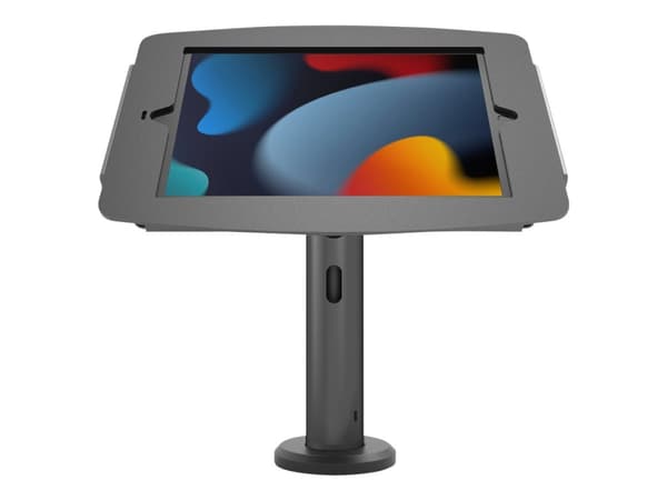 Compulocks Rise Space iPad Mini 8.3" Kiosk 8" Pole - jalusta - tabletille - sisäänvedetty kallistettava kioski - lukittava - kiiltävä alumiini - must