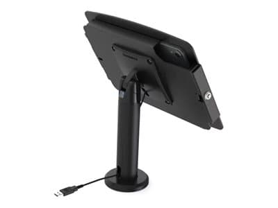 Compulocks Rise Space iPad Mini 8.3" Kiosk 8" Pole - jalusta - tabletille - sisäänvedetty kallistettava kioski - lukittava - kiiltävä alumiini - must