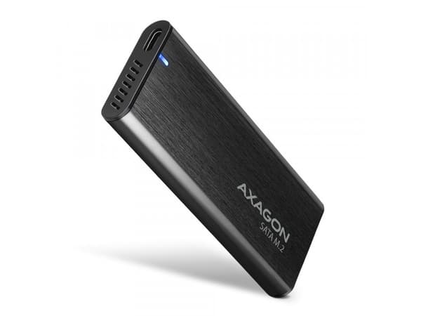 AXAGON EEM2-SBC RAW BOX externt hölje för M.2 SSD-diskar USB-C 3.2 Gen 2 - svart Svart