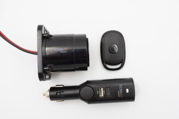 Technaxx TX-168, Bilalarmanlegg, Ledning & Trådløs, Sort, 105 dB, 2400 MHz, 10 m