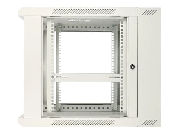 Extralink AZH - Rack skåp - svängtyp - väggmontering - grå - 9U - 19"