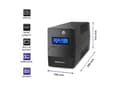 Miniatyrbilde 4 av 5: Qoltec Monolith - UPS - 240 Watt - 450 VA - 4,5 At - USB - utgangskontakter: 2 - svarte