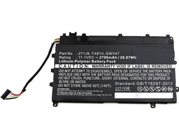 CoreParts - Batteri til bærbar PC - litiumpolymer - 2700 mAh - 30 Wh - svart - for Dell Latitude 13 7350