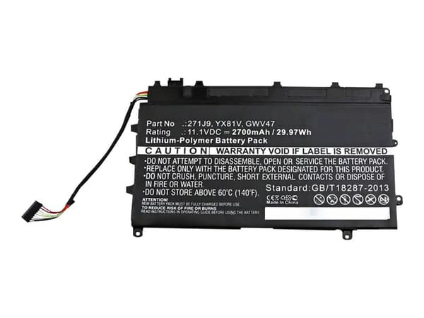 CoreParts - Batteri til bærbar PC - litiumpolymer - 2700 mAh - 30 Wh - svart - for Dell Latitude 13 7350
