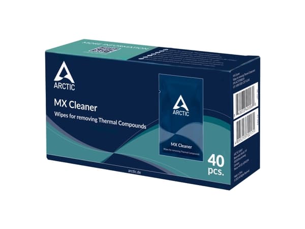 ARCTIC MX Cleaner, Rengöringsmedel för termiskt fett, CPU, Kylfläns, 40 styck, 52 mm, 147 mm, 82 mm