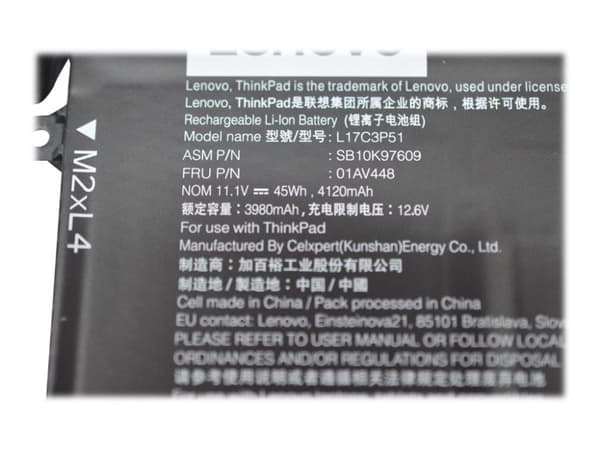Celxpert - Batteri för bärbar dator - litiumjon - 3-cells - 45 Wh - FRU - för ThinkPad E480 20KN, 20KQ