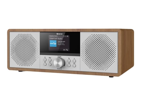 DENVER MIR-270DW - Mikrosystem - 2 x 10 watt - mørkt tre
