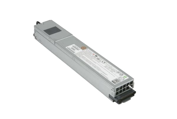 Supermicro PWS-982P-1R - Virtalähde (sisäinen) - 80 PLUS Platinum - AC 100-140/180-240 V - 980 Watt - 1U - SuperServer 6037R-TXRF Metallinen