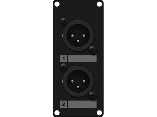 Caymon CAYMON CASY126/B CASY 1 space with 2x XLR male to 3-pin terminal block Black version