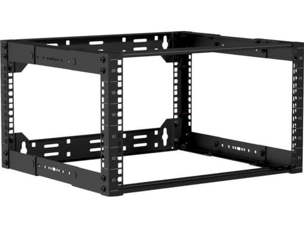 Caymon CAYMON OPR306A/B 19 "in depth adjustable open frame rack - 6 unit - 300 ~ 450mm Black
