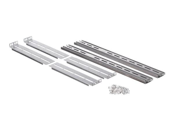 Netrack - Monteringsskinner for rack - sølv - 4U - 19"