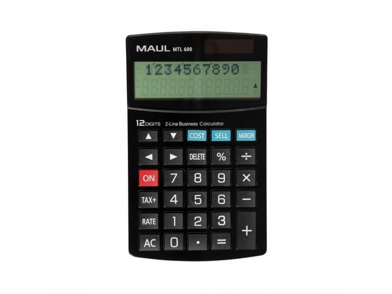 MAUL MTL 600, Skrivbord, Display, 12 siffror, Batteri, Svart