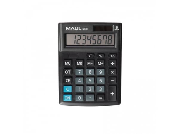 MAUL MC 8, Ficka, Display, 8 siffror, 1 linjer, Batteri, Svart Svart